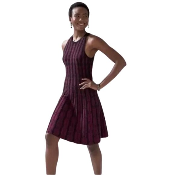Women's M NWT WHBM Dress Python Scales Pinot Mini Knit - Picture 1 of 11